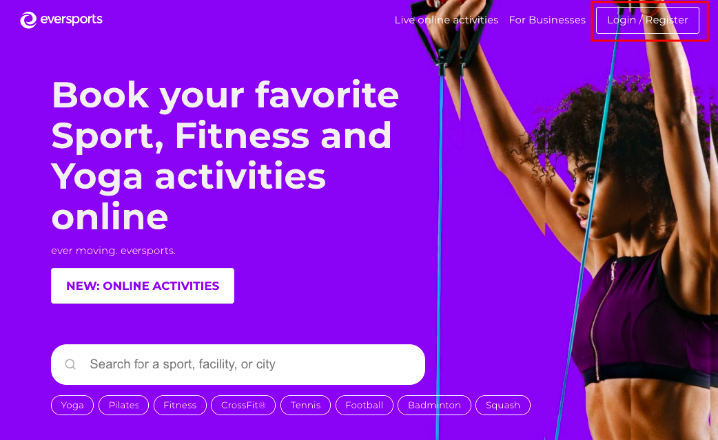 Create an account and log in (website)
